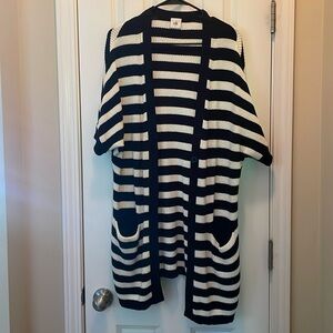 Cabi Whistle striped cardigan oversized Small